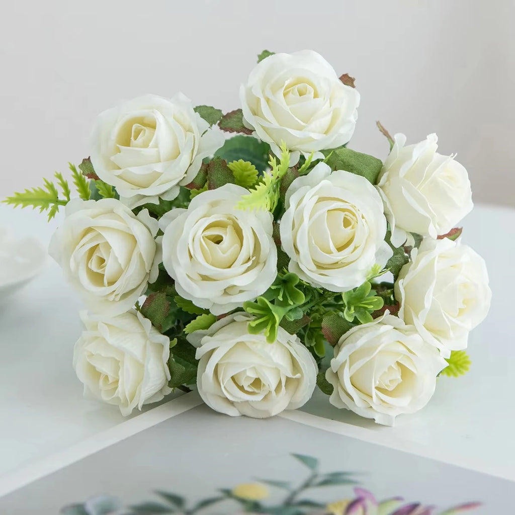 Silk Rose Artificial Bouquet – Wedding, Home & Decor Gift Artificial Flower Bouquet Axl