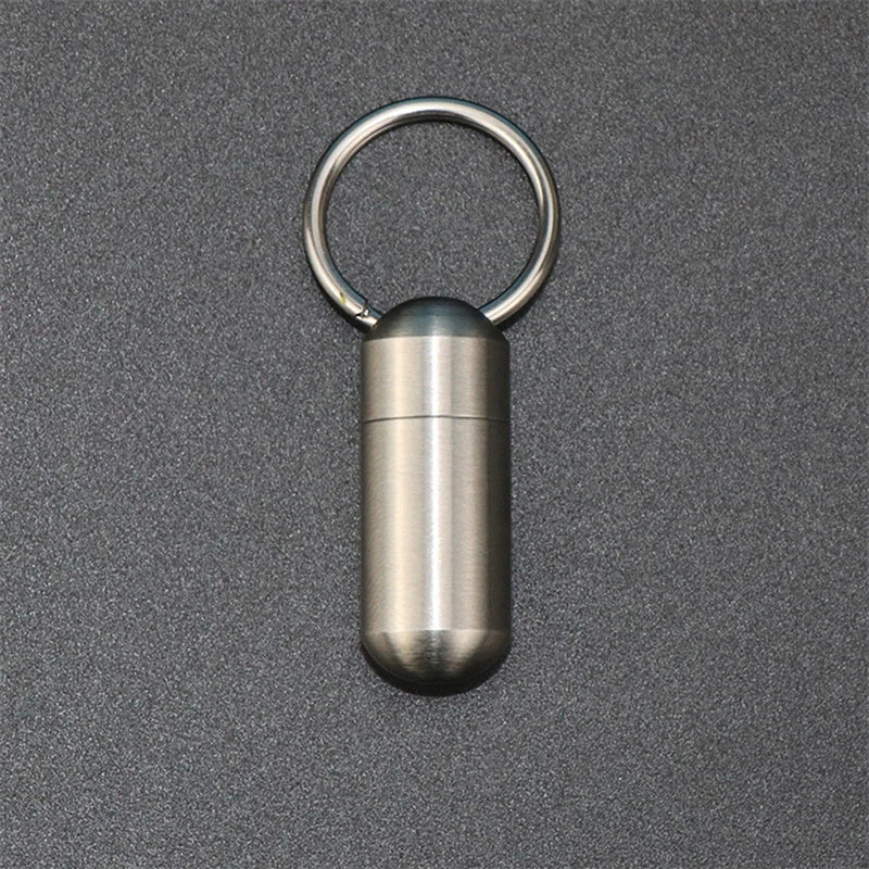 Stainless Steel Waterproof Pill Box – Mini EDC Capsule Case Pill Capsule Case Axl