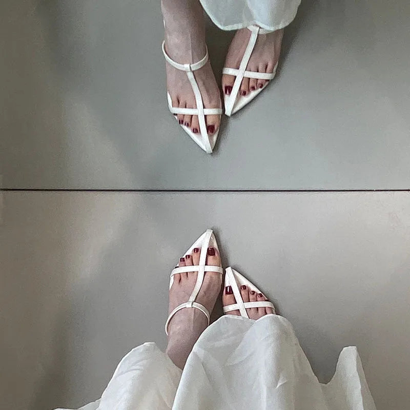 Women's Wedge Sandals – Pointed Toe High Heel Slip-On Shoes Wedge Sandals Axl