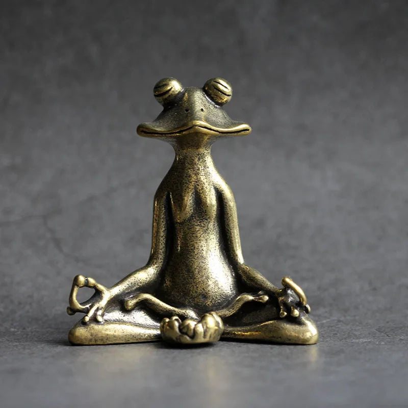 Zen Frog Bronze Statue – Incense Burner & Tea Pet Decor Bronze Figurine Axl