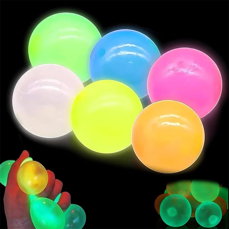 Glow-in-the-Dark Sticky Ceiling Balls | Sensory Fidget Toy 5/10 Pcs Sensory Fidget Toy Axl