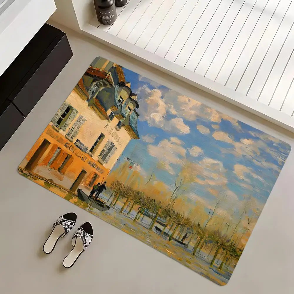 Diatomite Bath Mat – Quick Dry Anti-Slip Art Alfred Sisley Diatomite Bath Mat Axl