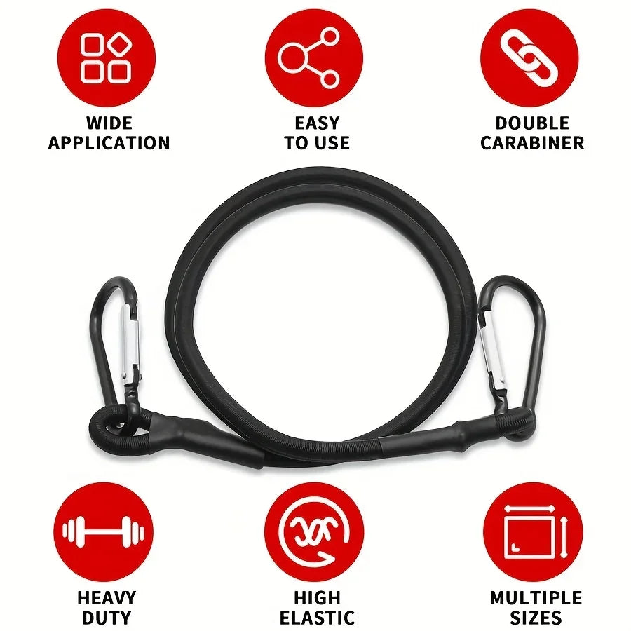 8mm Bungee Cords with Hooks | 30–150cm Elastic Tie Down Ropes Bungee Tie Down Cords Axl