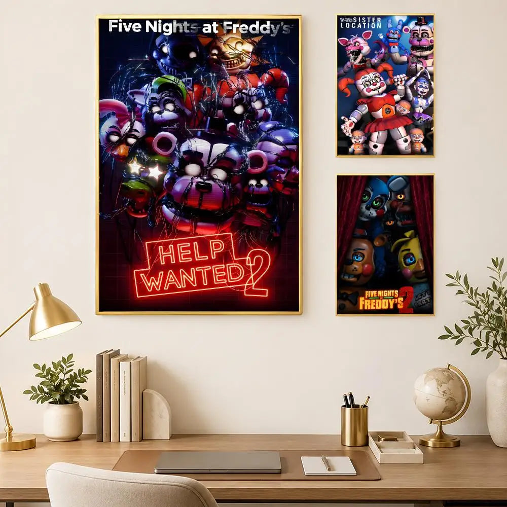 FNAF Self-Stick HD PVC Wall Art Poster – Waterproof Decor Wall Art Poster Axl