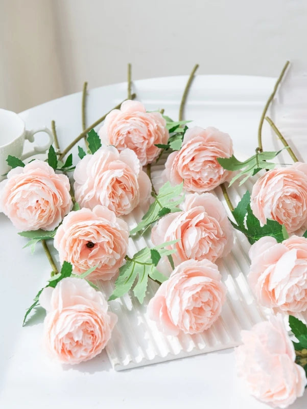 Silk Peony Artificial Flowers 5/10 Pcs – Wedding & Home Decor Artificial Flowers Axl Color 1 10 pcs