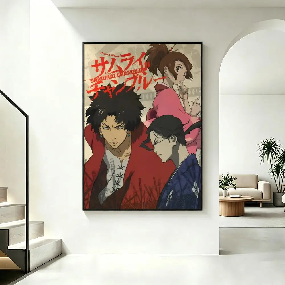 Samurai Champloo Anime Poster – HD Waterproof Wall Art Decor Anime Wall Poster Axl