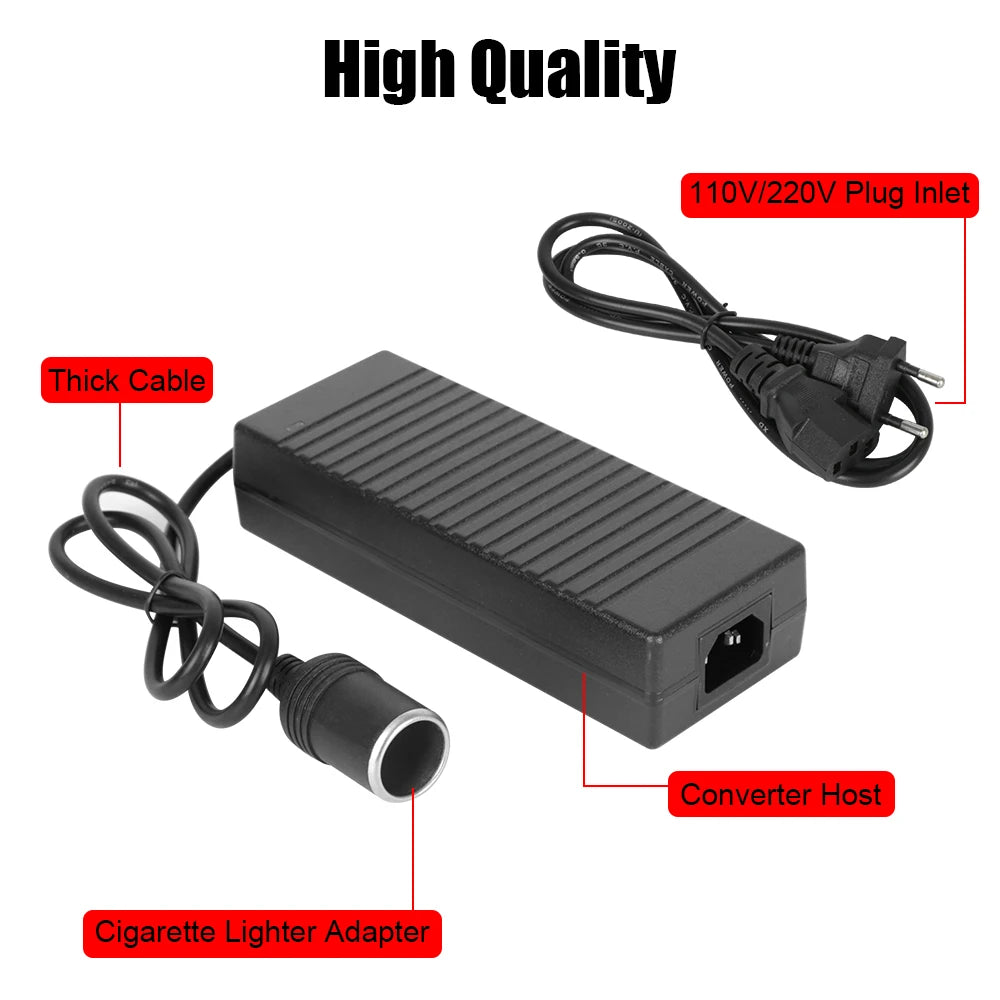 AC to DC 12V 15A Car Lighter Power Adapter – 110V/220V Converter Power Adapter Converter Axl