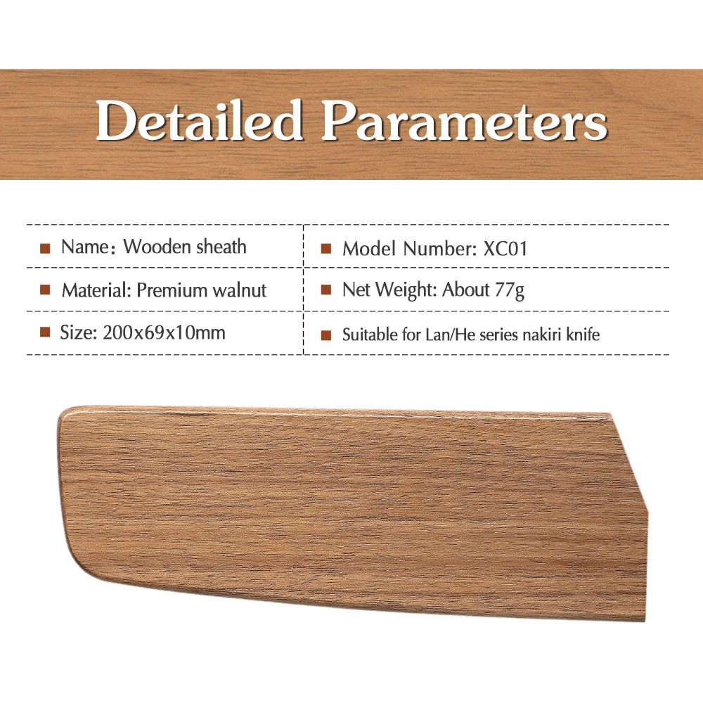 XINZUO Walnut Wood Knife Sheath – Chef, Santoku & More Wooden Knife Sheath Axl Wooden sheath XC01 China Mainland