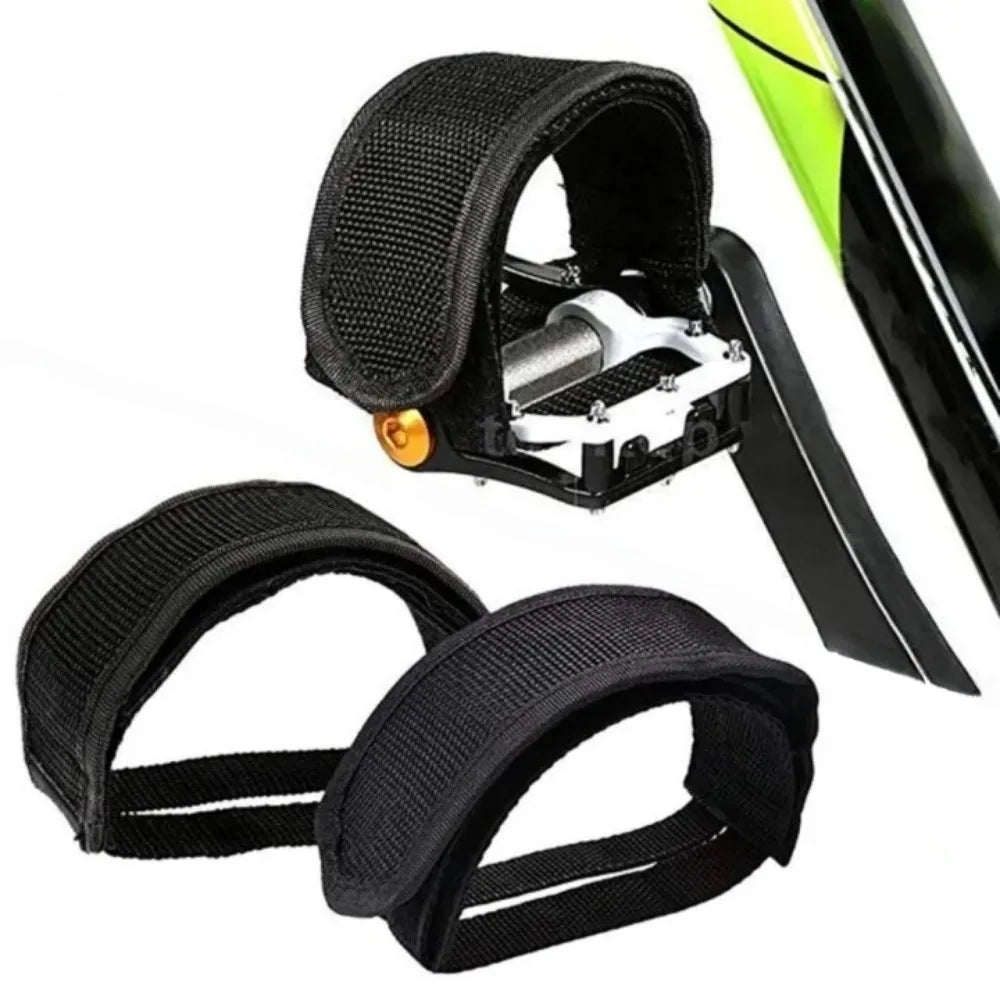 2-Pack Nylon Bike Pedal Straps – Adjustable Toe Clip Bands Bike Pedal Straps Axl