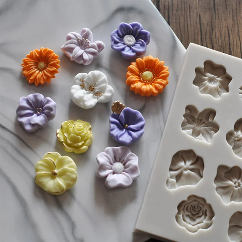 Sunflower Rose Silicone Mold – 3D Cake & Chocolate DIY Tool Silicone Baking Mold Axl Default Title