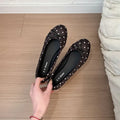 Women's Polka Dot Slip-On Flats – French Round Toe Style Women's Slip-On Flats Axl 35 black