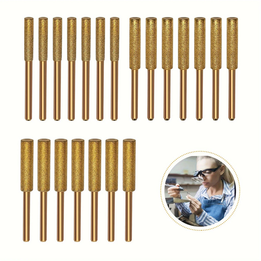 18-Pc Chainsaw Chain Grinding Head Set – Electric File Tool Chainsaw Grinding Kit Axl