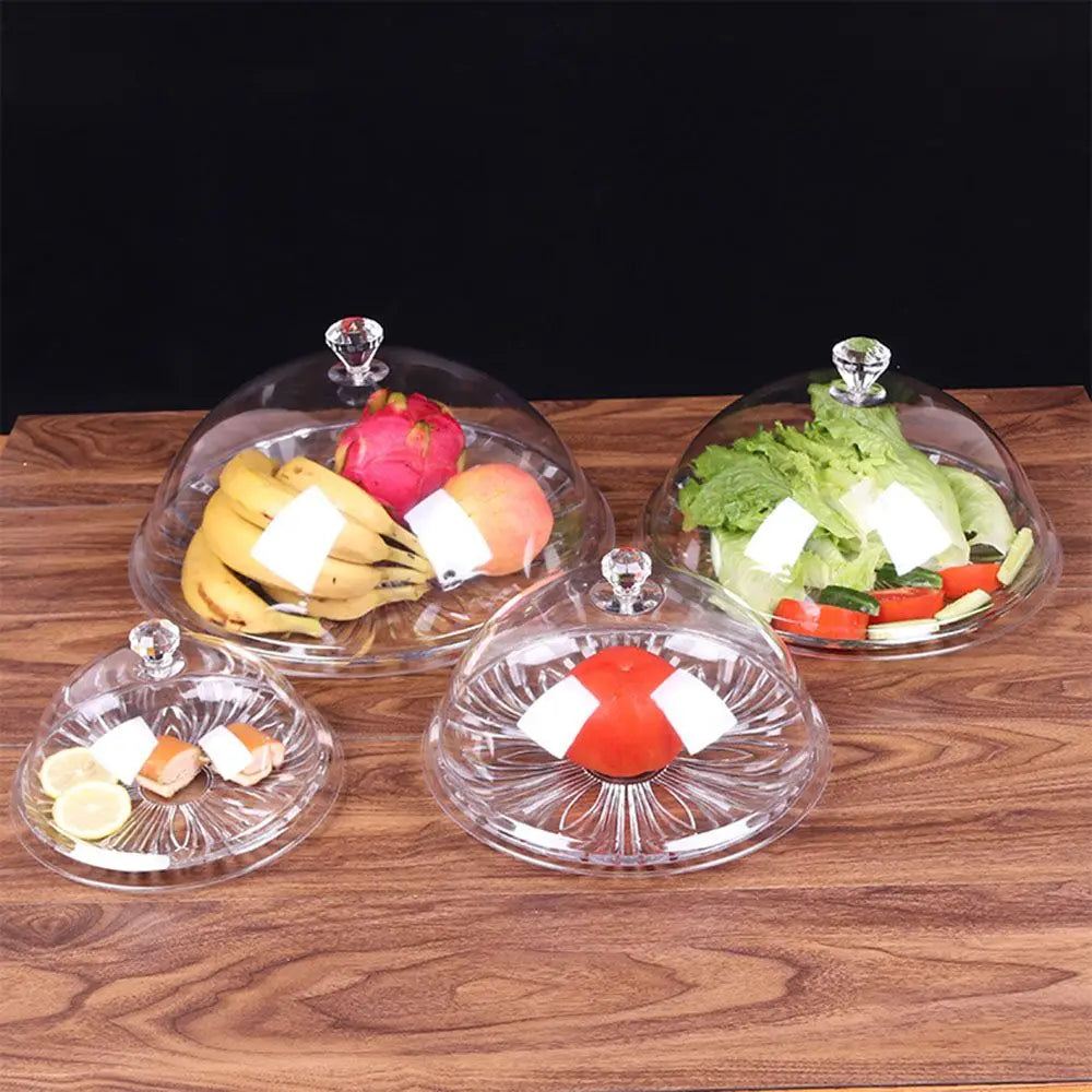 Round Plastic Cake Dome Cover – Dust-Proof Food Display Lid Food Dome Cover Axl