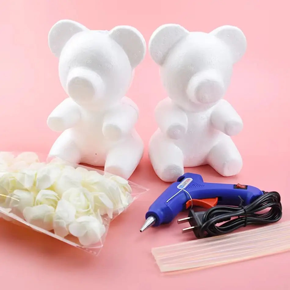 Foam Teddy Bear Rose Mold DIY Gift – 20cm & 30cm Sizes Foam Floral Craft Mold Axl