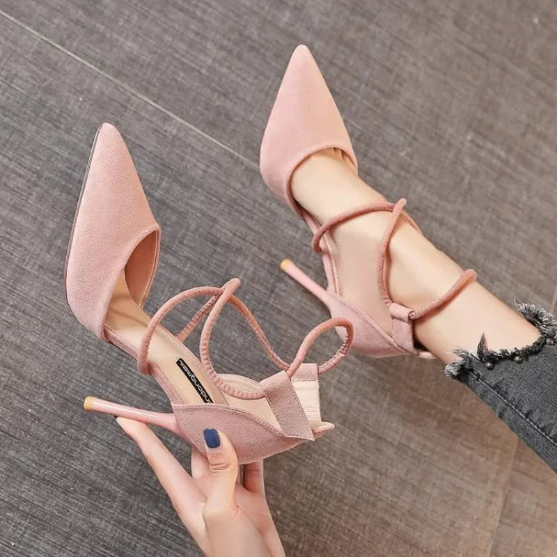 Women's Cross-Strap Roman High Heel Sandals – Pointed Pumps High Heel Sandals Axl