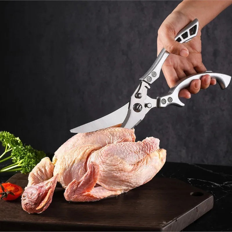 Multifunctional Stainless Steel Kitchen Scissors | Meat & Bone Kitchen Scissors Axl