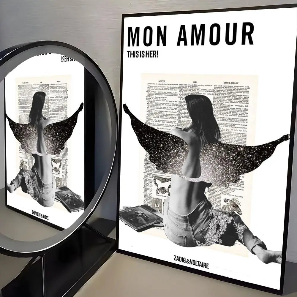 Modern Fashion Wall Poster – Self-Adhesive Art Sticker for Home Wall Art Poster Axl Black1 21X30cmNoframe