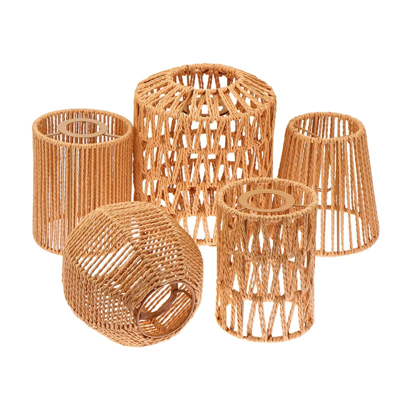 Vintage Handmade Woven Rattan Lampshade – Hanging Light Shade Hanging Lamp Shade Axl