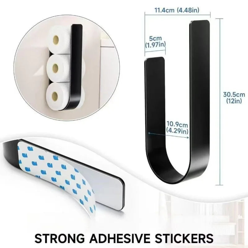 Wall-Mounted Toilet Paper Storage Rack – Modern Minimalist Bathroom Storage Rack Axl Toilet Paper Rack