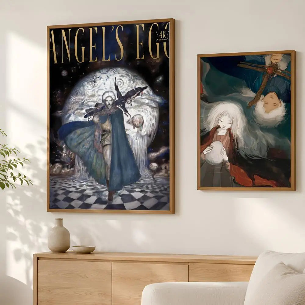 Angel's Egg Anime Self-Stick HD PVC Wall Art Poster Anime Wall Poster Axl