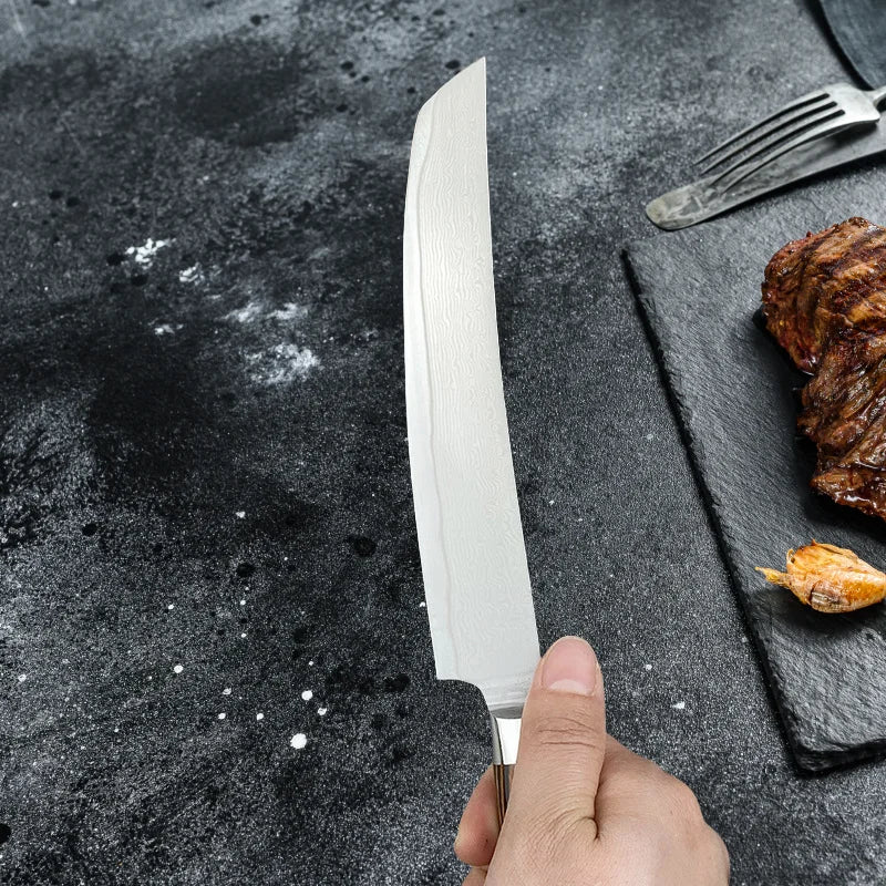 Damascus Steel Chef Knife – 67-Layer Kiritsuke Kitchen Blade Damascus Chef Knife Axl