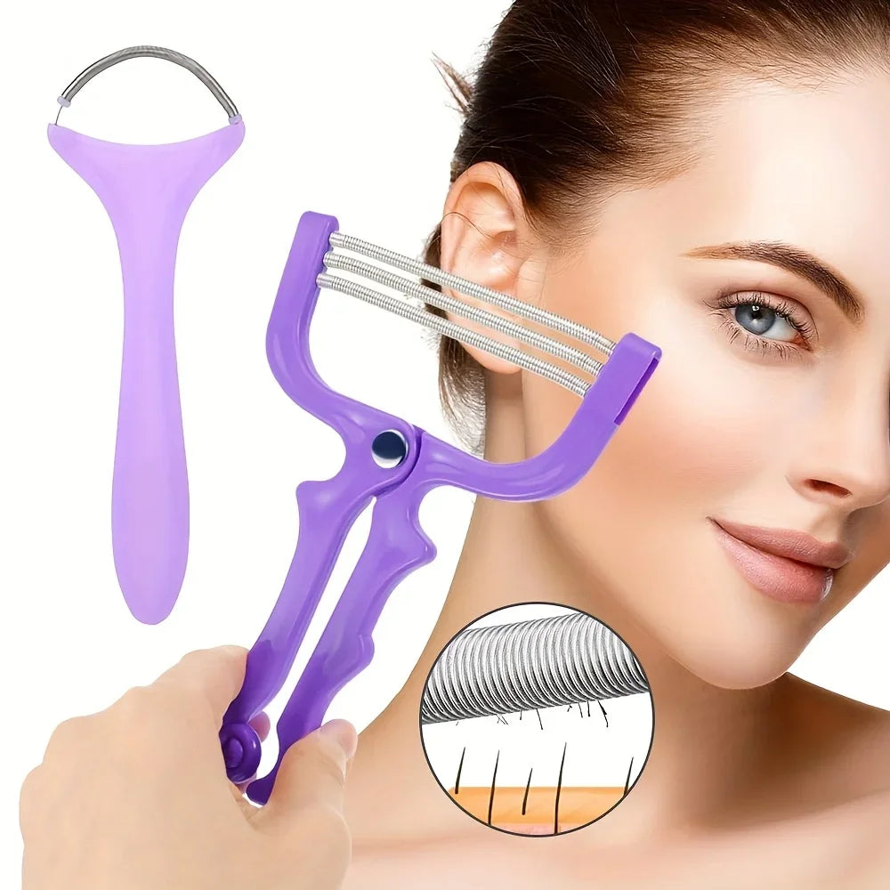 Portable Spring Facial Hair Remover Tool for Women – Manual Facial Hair Remover Axl