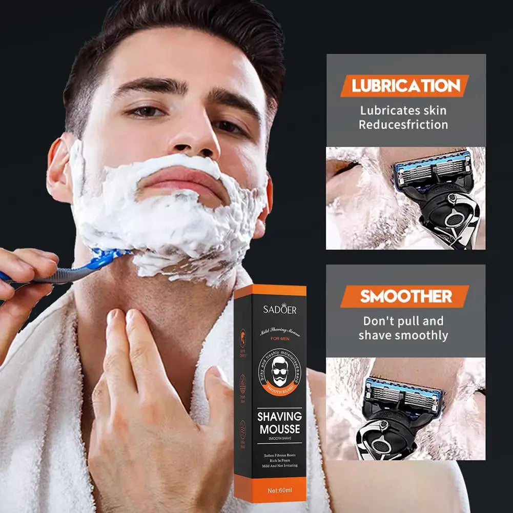 Sadoer Men's Shaving Cream – Aloe Vera & Vitamin E, 60ml Men's Shaving Cream Axl