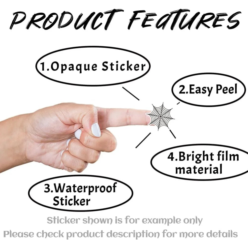 Halloween Spiderweb Stickers 180 Pcs – Self-Adhesive Party Seals Decorative Stickers Axl