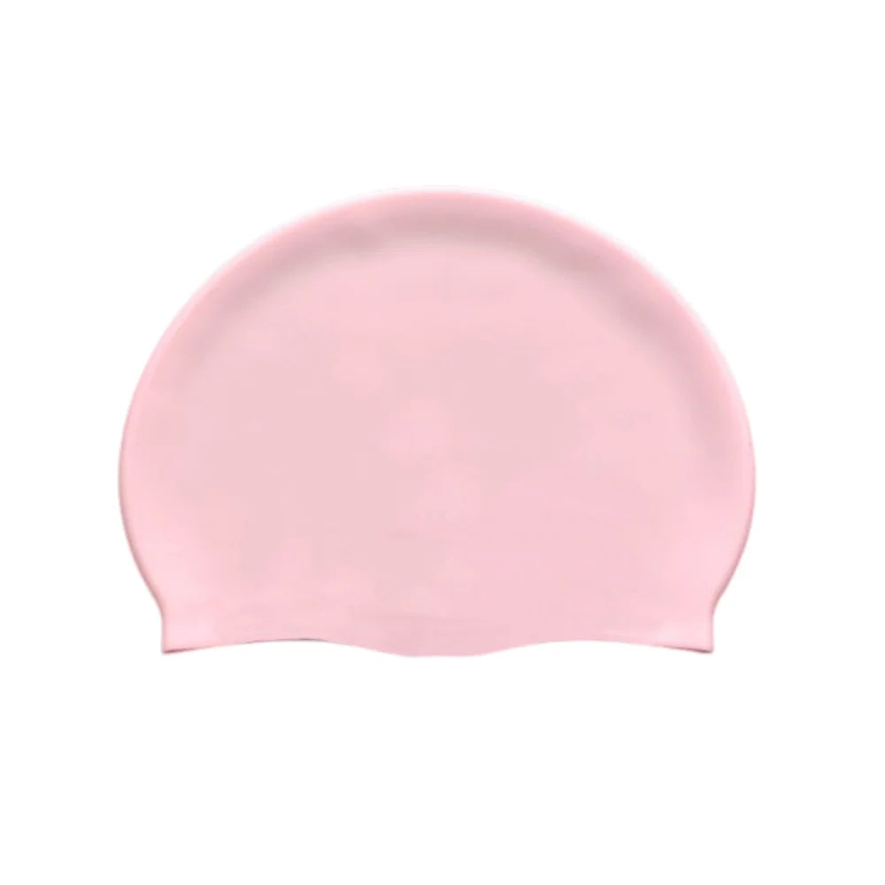 Plus Size Silicone Swim Cap – Printed, Waterproof & Ear Guard Silicone Swim Cap Axl Pink