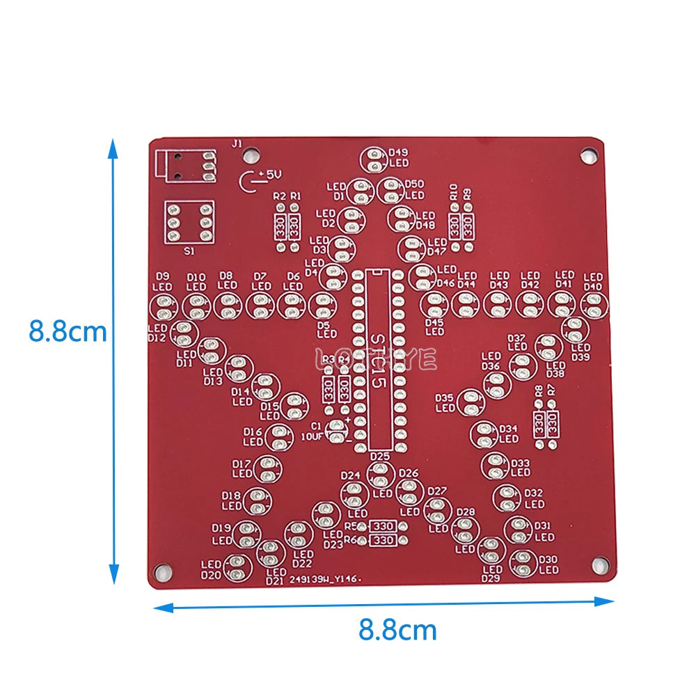 RGB LED Pentagram DIY Kit – 51 Microcontroller 5V Solder Kit DIY Electronics Kit Axl