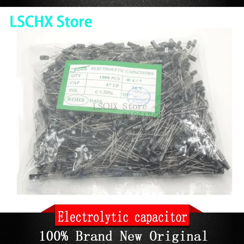 Electrolytic Capacitor Kit 10V–50V 0.1µF–4700µF | 20–1000pcs Electrolytic Capacitor Kit Axl