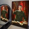 Lenin & Stalin Self-Adhesive Art Poster – Modern Wall Decor Wall Art Poster Axl Black2 15X20cmNoframe