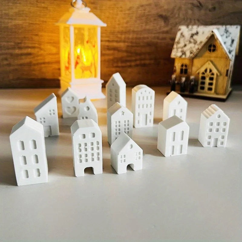 12-Hole 3D Nordic House Silicone Mold – Candle, Soap & Plaster Craft Silicone Mold Axl
