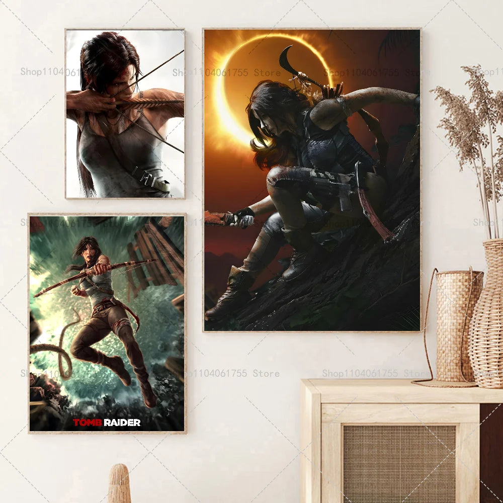 Tomb Raider Video Game Wall Poster – Self-Adhesive Sticker Wall Art Poster Axl