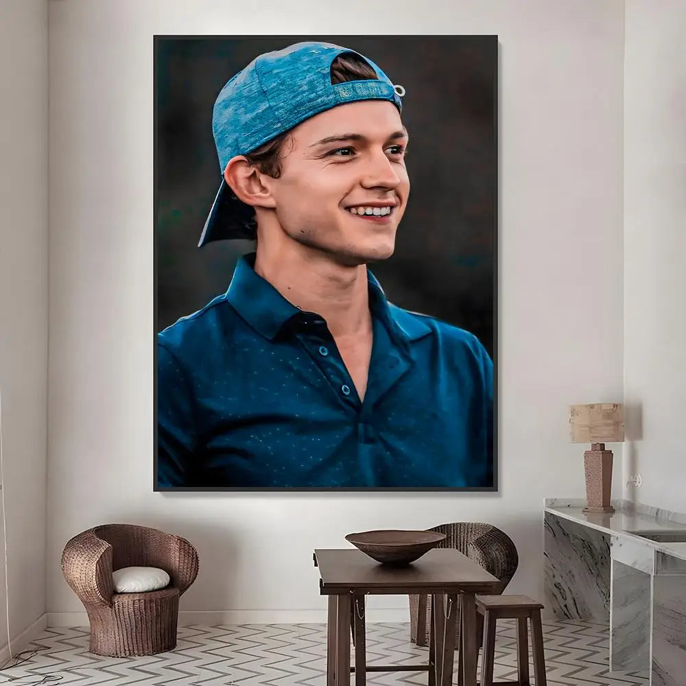 Tom Holland HD Waterproof Poster Stickers | Wall Décor & Gift Wall Poster Sticker Axl White14 30X40cmNoframe