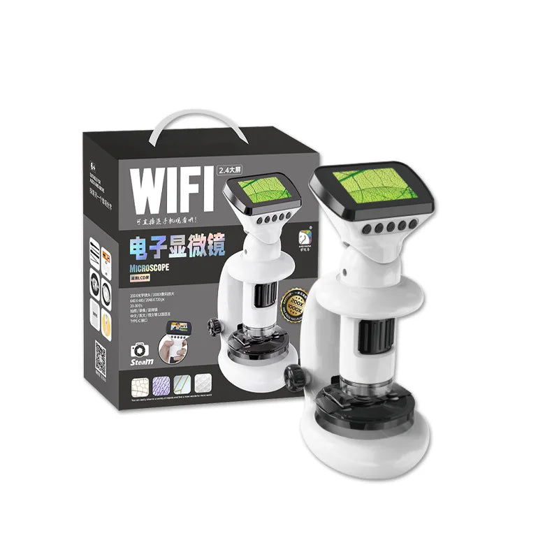 Children's WiFi Electronic Microscope with Screen – 500X Educational Microscope Axl