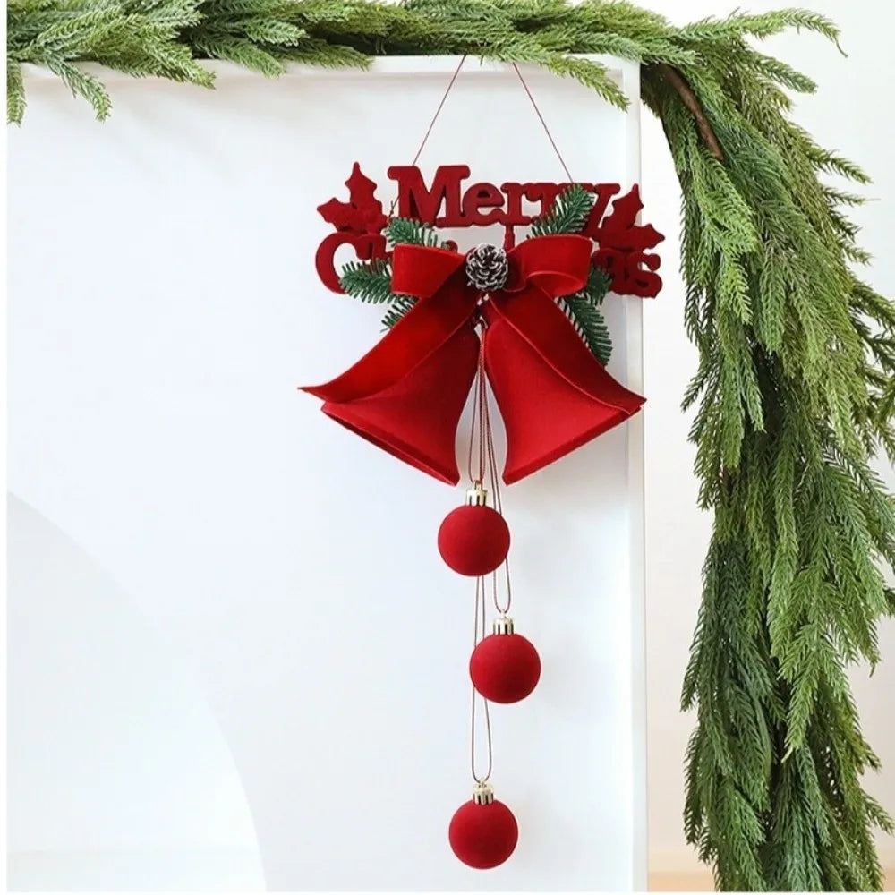 Flocked Velvet Christmas Bell Ornament | Reusable Xmas Tree Pendant Christmas Ornament Axl