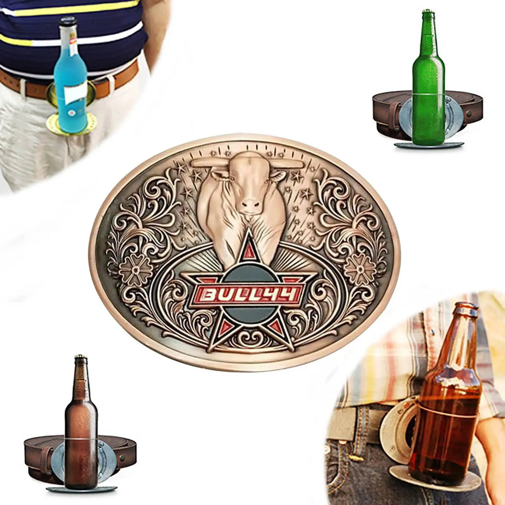 Zinc Alloy Beer Belt Buckle – Hands-Free Bottle Holder Belt Bottle Holder Axl