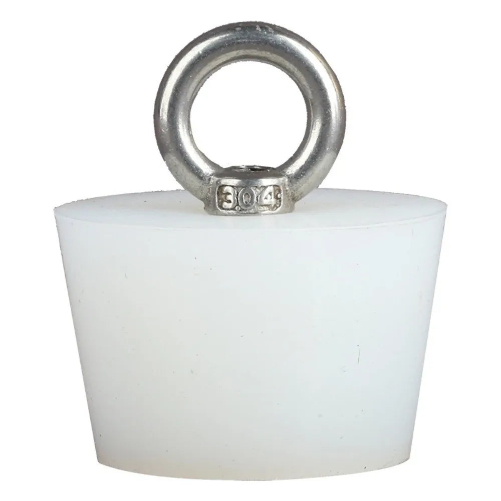 Tapered Silicone Stopper with Steel D-Ring – Universal Plug Drain Stopper Plug Axl