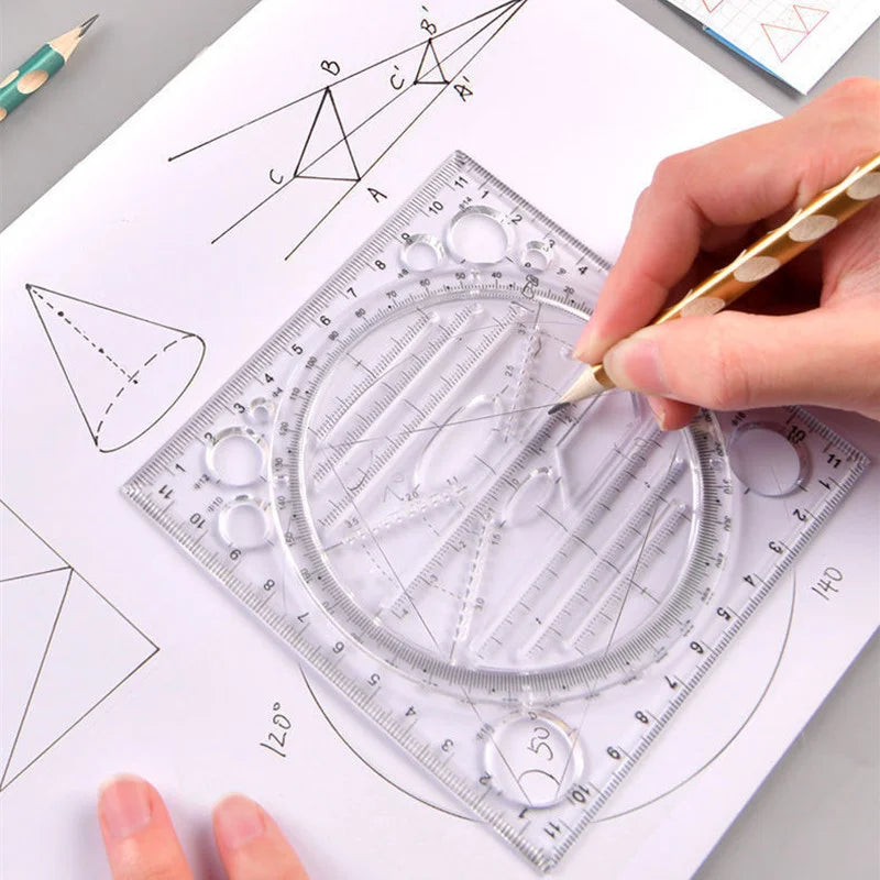 Multifunctional Drawing Template Ruler – Geometry & Ellipse Drafting Template Ruler Axl