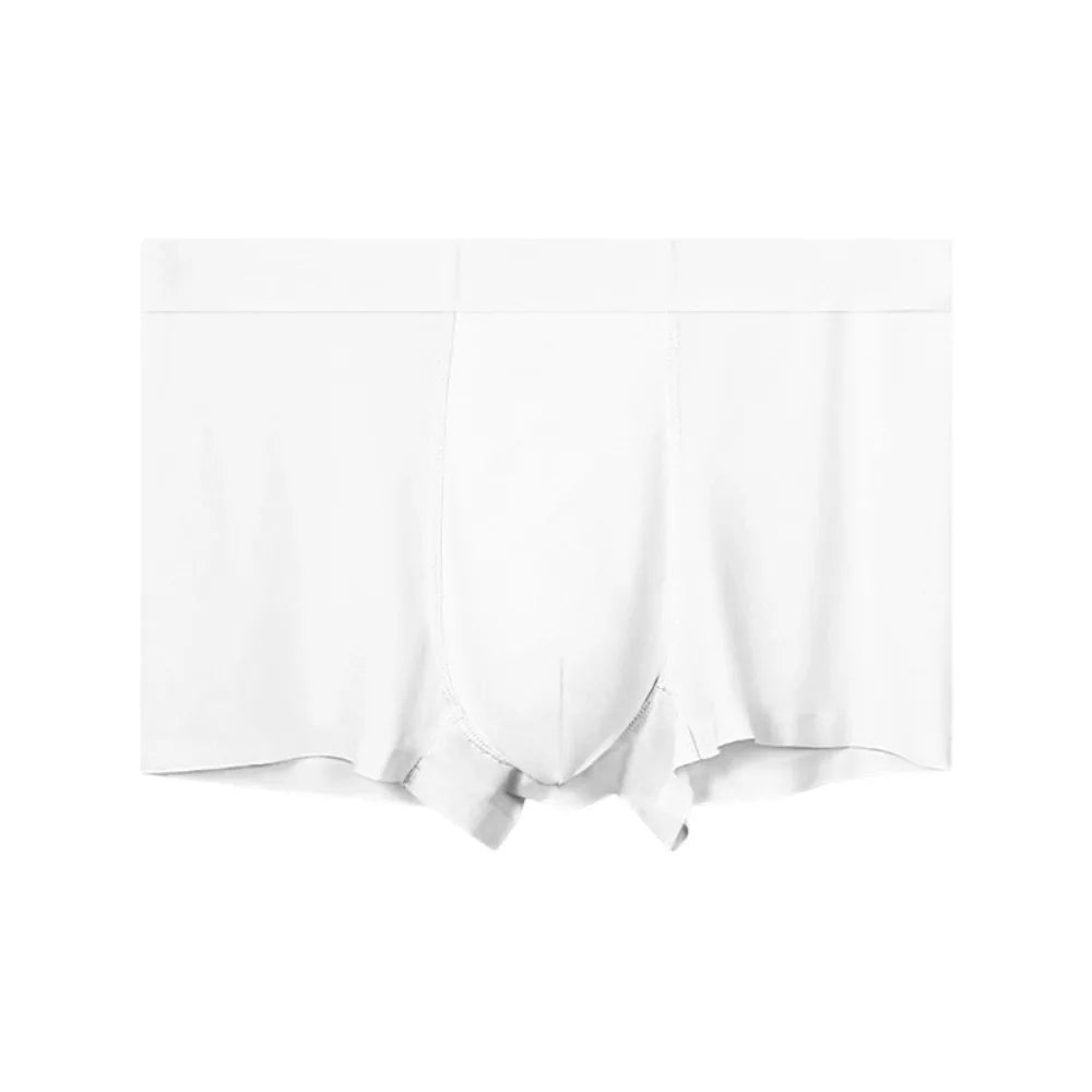 Men's Ice Silk Boxer Briefs – Soft Nylon Underwear L–4XL Men's Boxer Briefs Axl White L