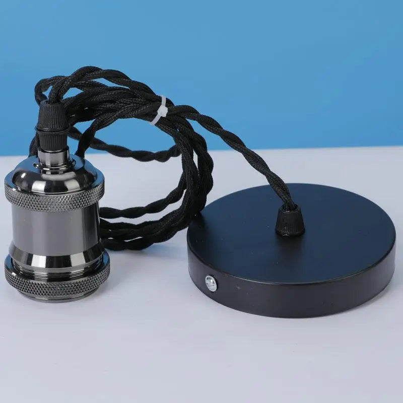 E27 Ceiling Lamp Holder Socket with 100cm Hanging Wire Pendant Lamp Holder Axl A3 No plug