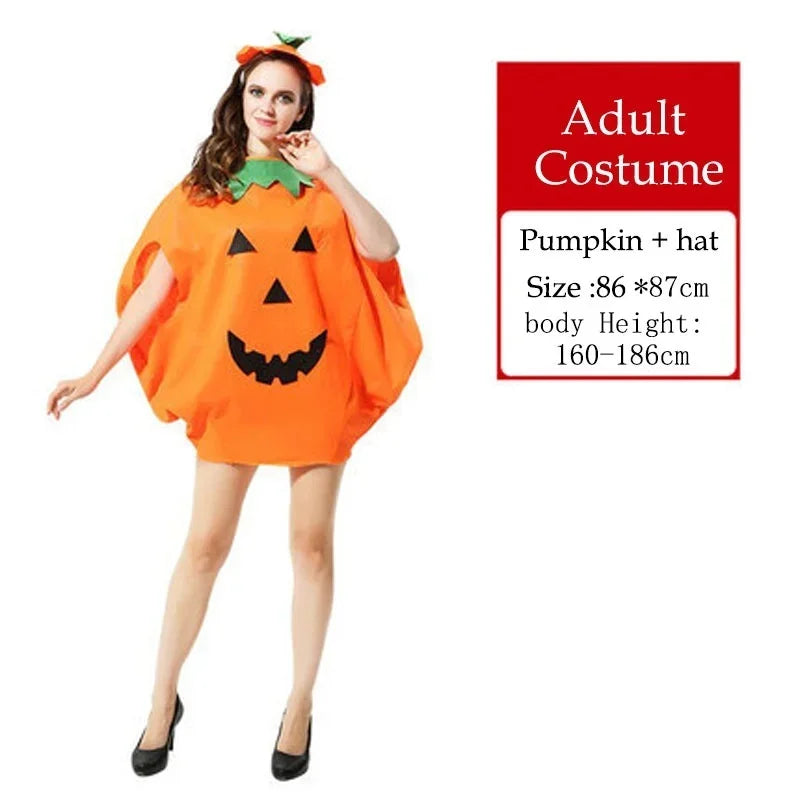 Halloween Pumpkin Costume & Hat Set – Kids & Adults Halloween Costume Set Axl Adult One Size