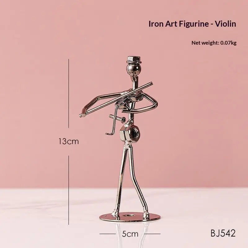 Retro Mini Metal Music Band Figurine | Minimalist Decor Gift Desktop Decor Figurine Axl A2