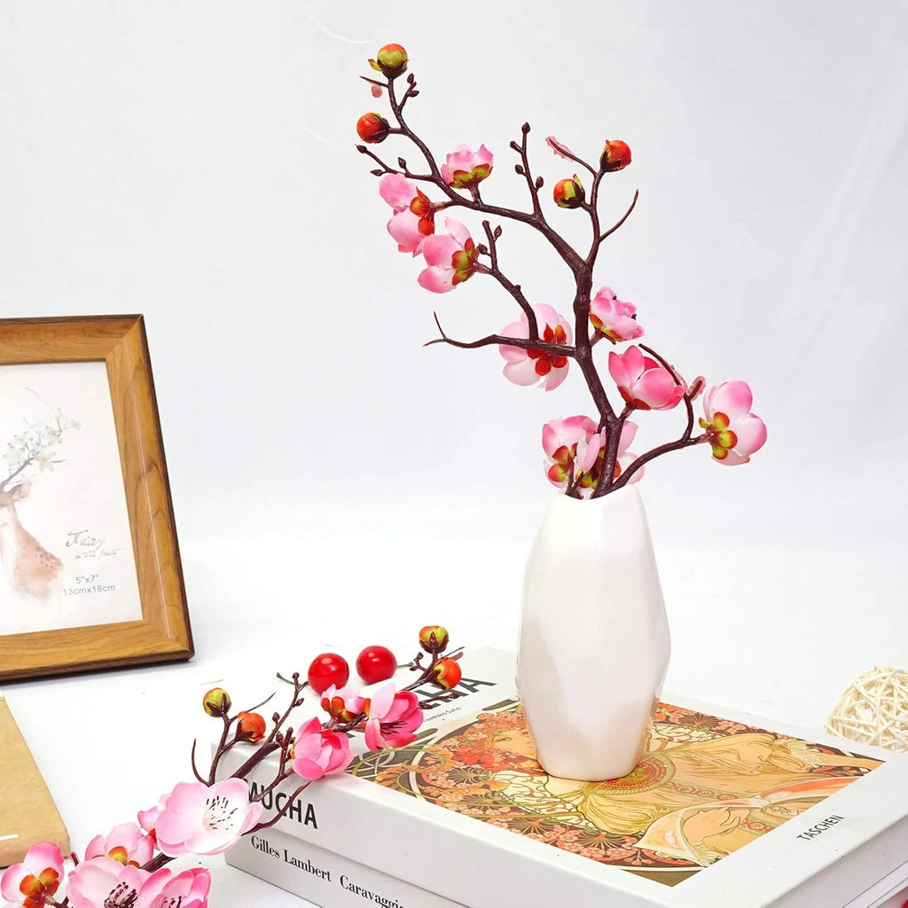 Silk Artificial Plum Blossom Branch – Wedding & Home Decor Artificial Floral Branch Axl