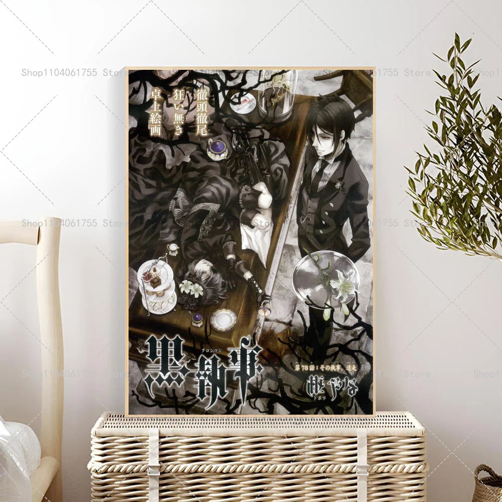 Black Butler Anime Wall Poster – Waterproof Self-Adhesive Sticker Anime Wall Poster Axl z9 10x15cm No Frame