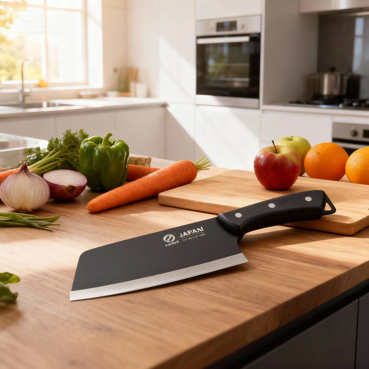 Stainless Steel Kitchen Cleaver Knife – Sharp 17.8cm Blade Kitchen Cleaver Knife Axl