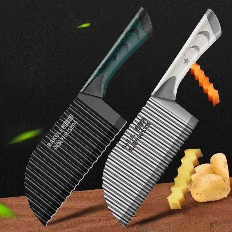 Stainless Steel Wavy Potato Slicer & Vegetable Curly Cutter Vegetable Cutter Knife Axl