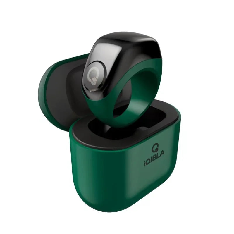 Bluetooth Smart Ring Counter with 3 Ring Holders & Charging Case Smart Ring Counter Axl green