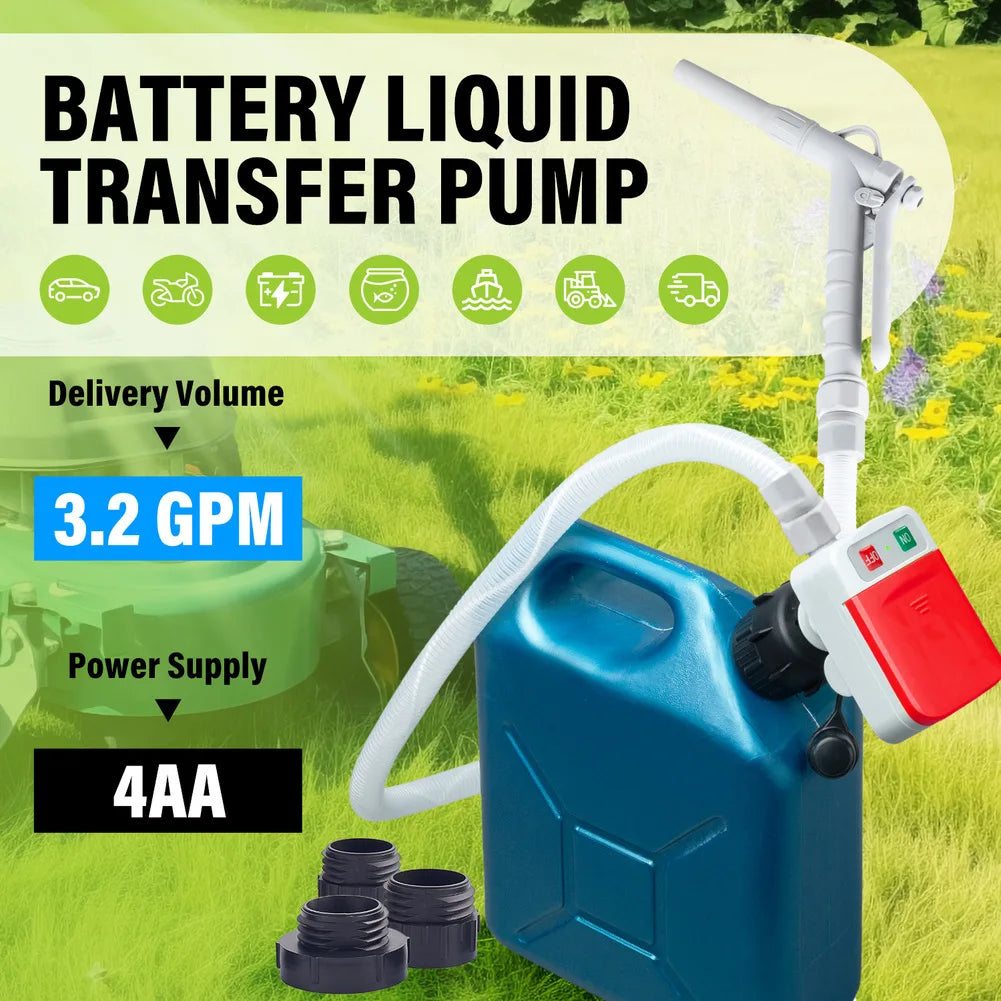 Auto-Stop Electric Fuel Transfer Pump | Battery & USB Powered Fuel Transfer Pump Axl
